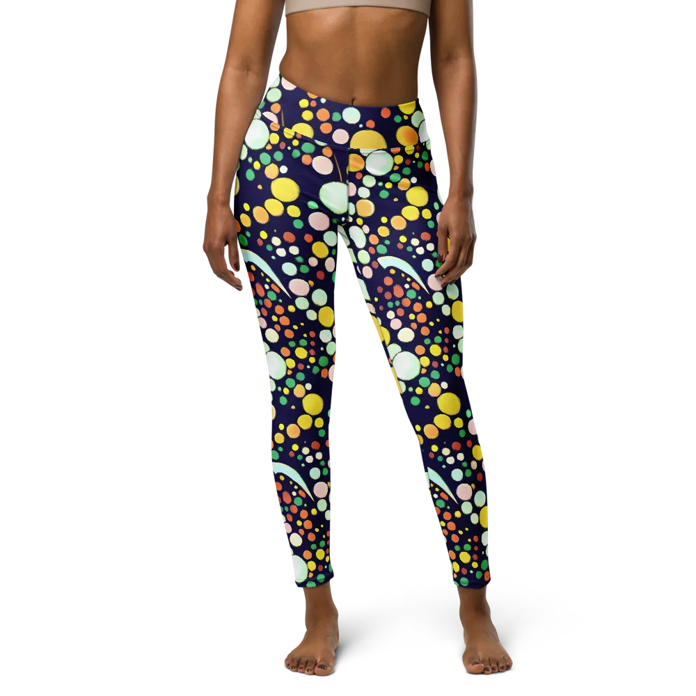 Cosmic Bubble Pop on Yoga Leggings — Front