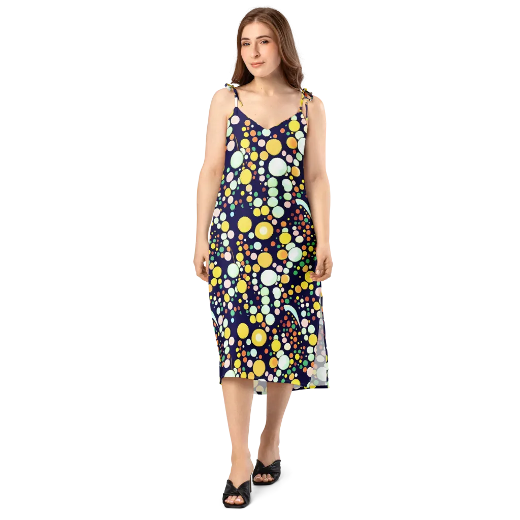 Cosmic Bubble Pop on Slip Dress — Front