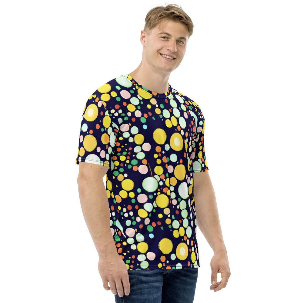 Cosmic Bubble Pop on Men's Crew Neck T-Shirt — Right