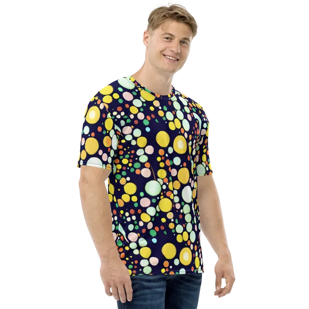 Cosmic Bubble Pop on Men's Crew Neck T-Shirt — Right