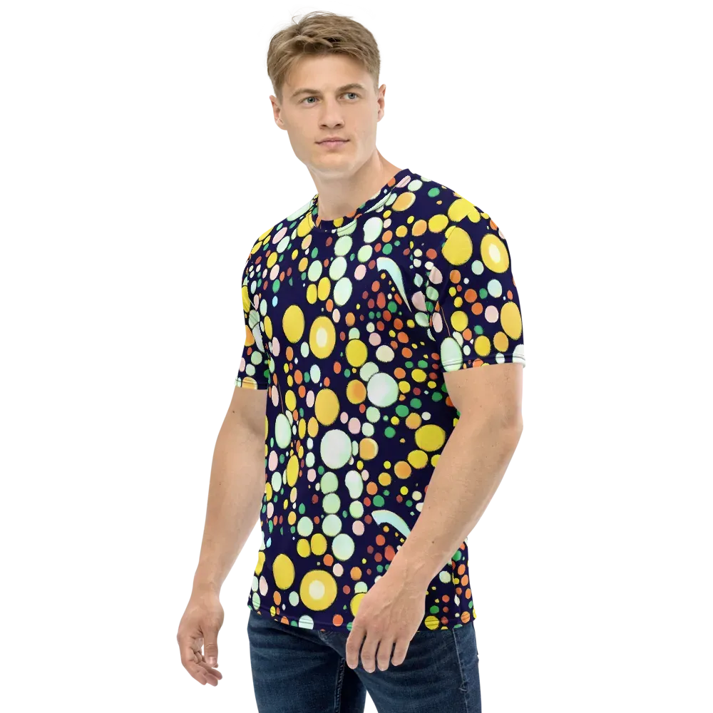 Cosmic Bubble Pop on Men's Crew Neck T-Shirt — Left