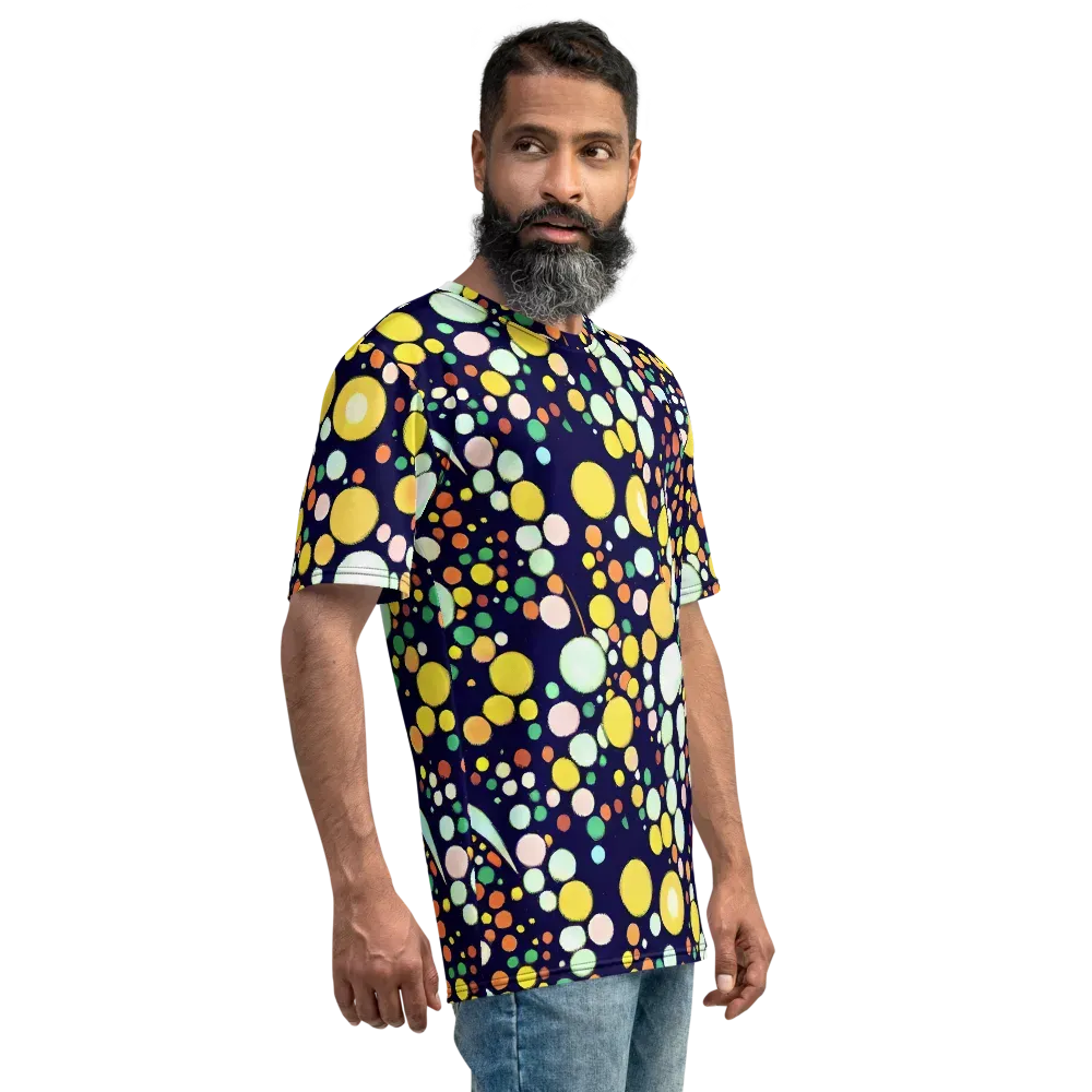 Cosmic Bubble Pop on Men's Crew Neck T-Shirt — Right