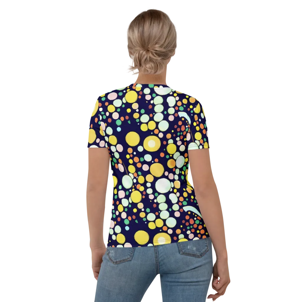 Cosmic Bubble Pop on Women's Crew Neck T-Shirt — Back