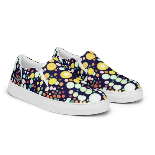 Cosmic Bubble Pop on a Men's Slip-On Canvas Shoes