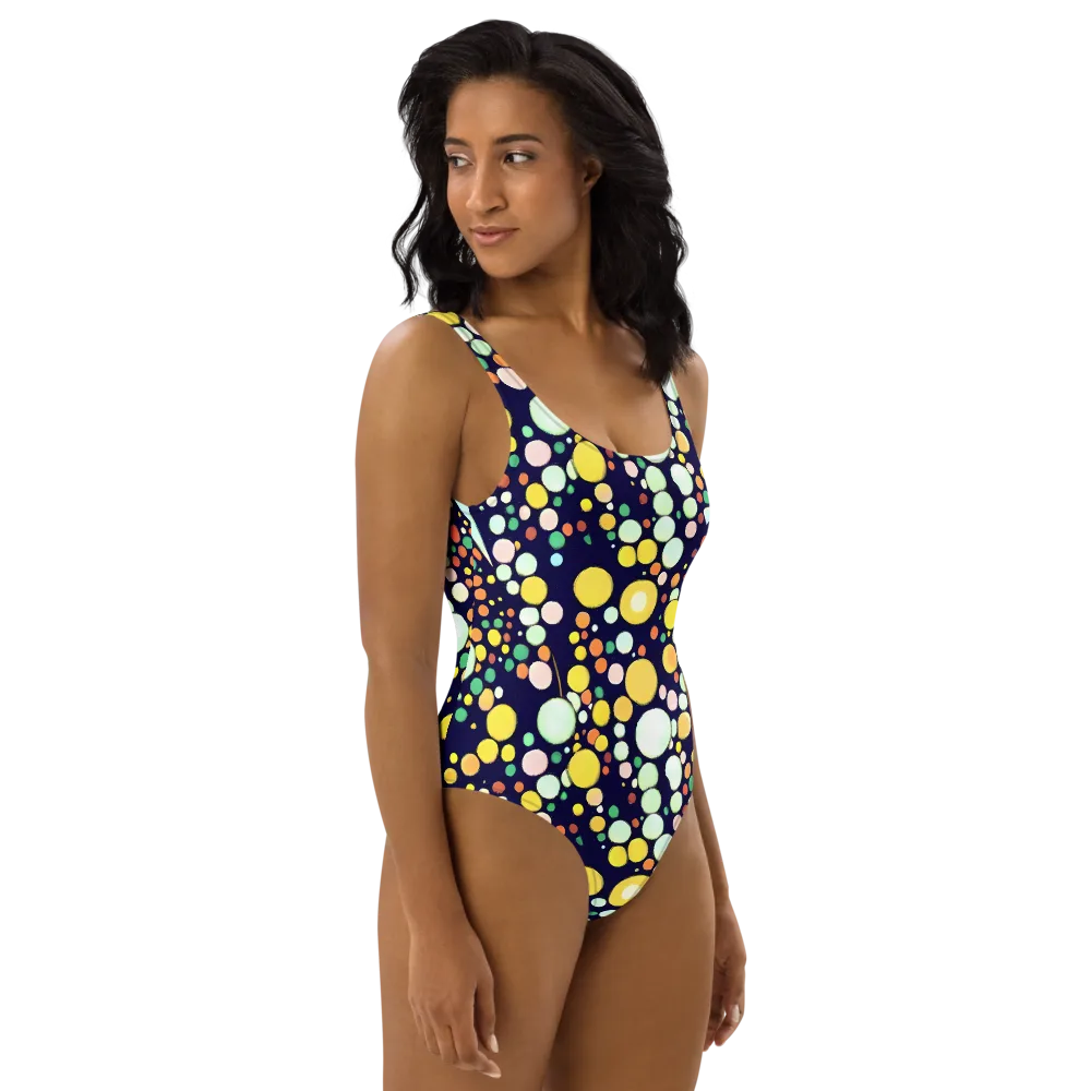 Cosmic Bubble Pop on One-Piece Swimsuit — Right