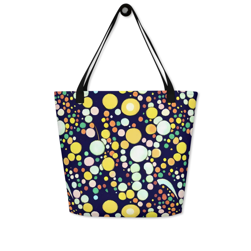 Cosmic Bubble Pop on Large Tote Bag W/ Pocket — Front