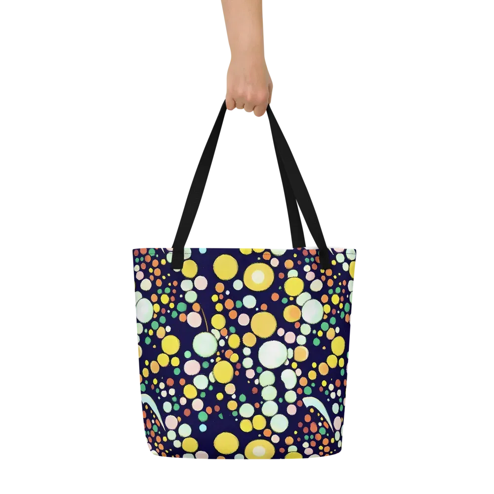 Cosmic Bubble Pop on Large Tote Bag W/ Pocket — Front