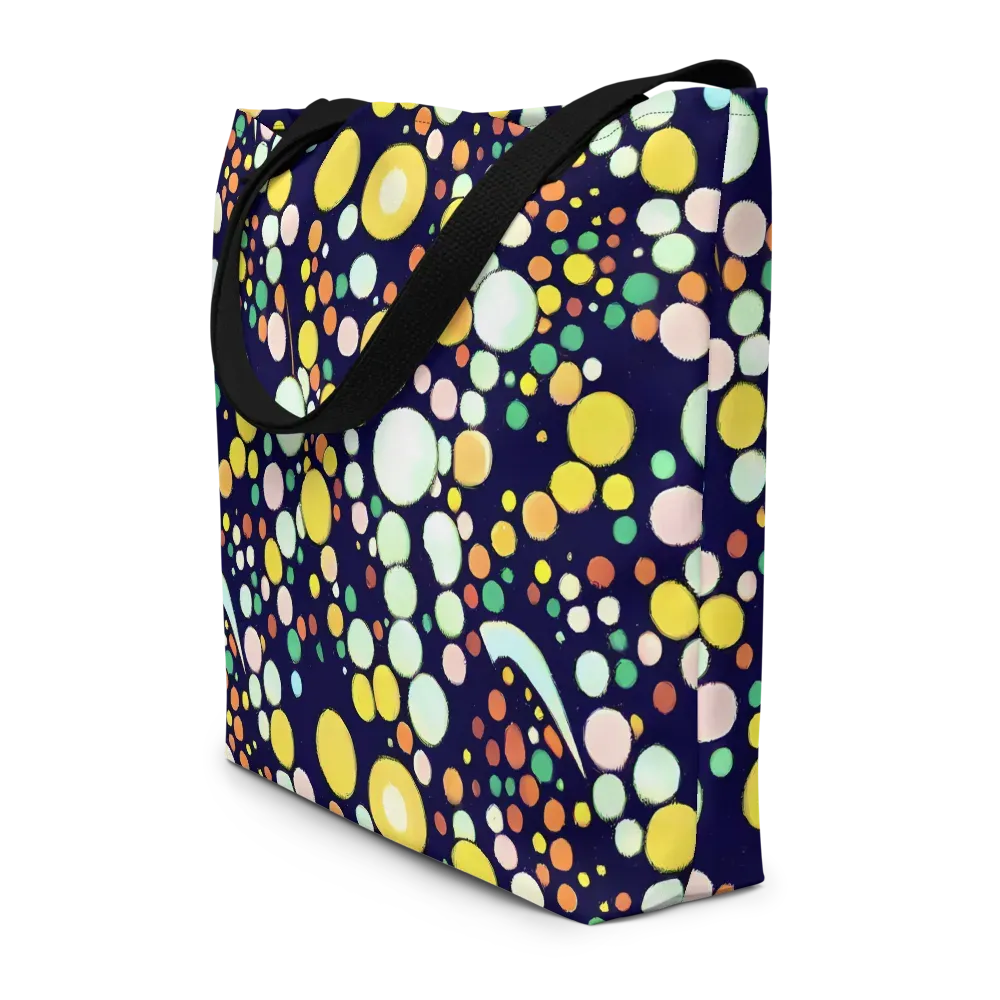 Cosmic Bubble Pop on Large Tote Bag W/ Pocket — Front