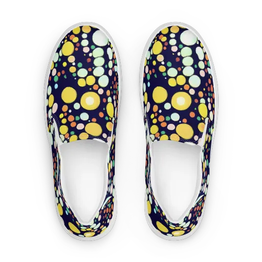 Cosmic Bubble Pop on a Women's Slip-On Canvas Shoes