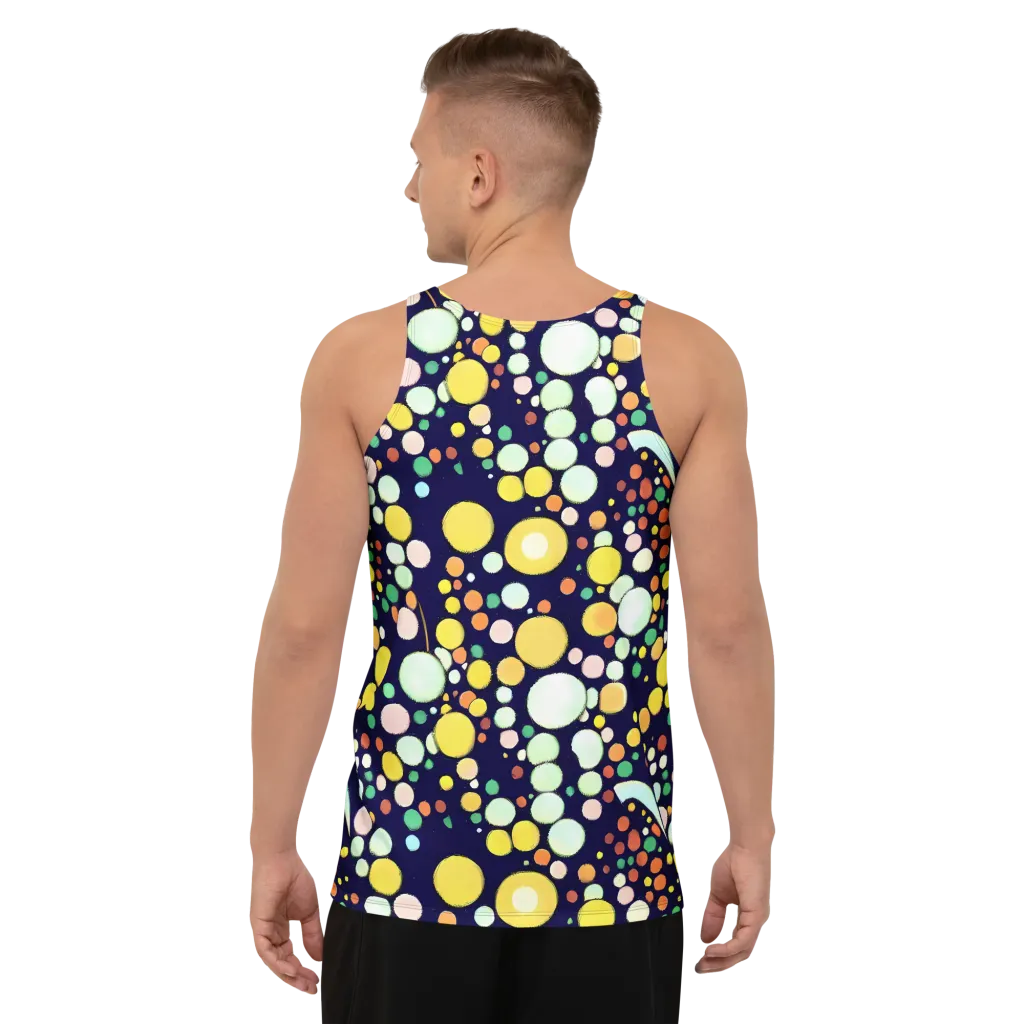 Cosmic Bubble Pop on Men's Tank Top — Back