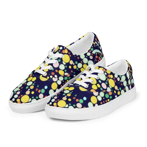 Cosmic Bubble Pop on a Men's Lace-Up Canvas Shoes