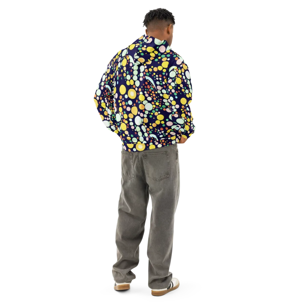Cosmic Bubble Pop on Cotton Hoodie — Back