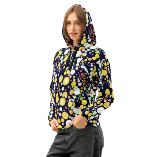 Cosmic Bubble Pop on a Cotton Hoodie