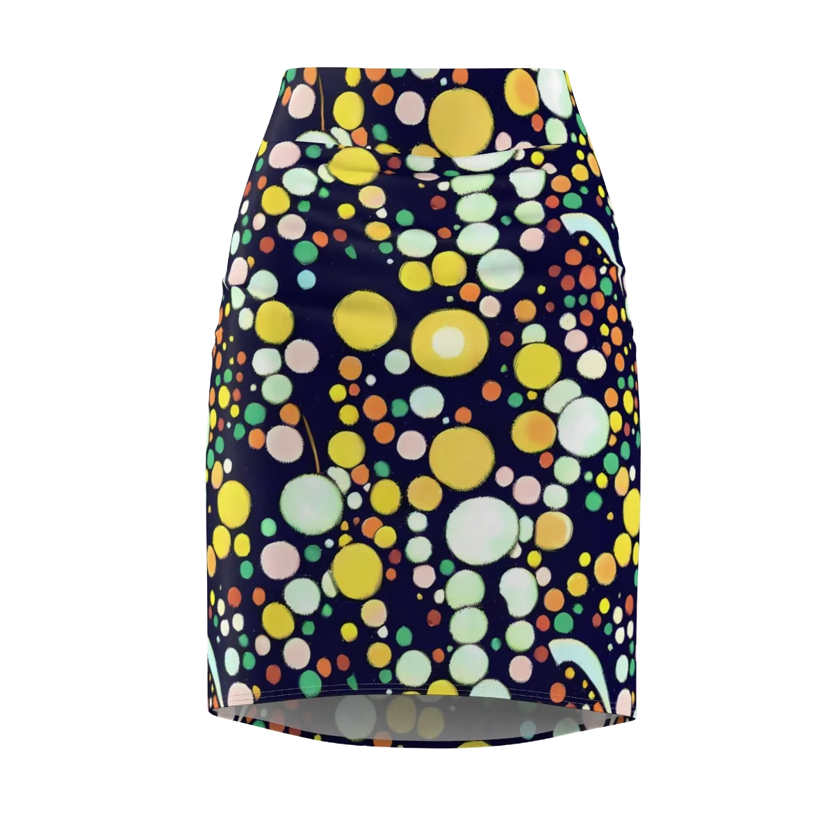 Cosmic Bubble Pop on Pencil Skirt — Front