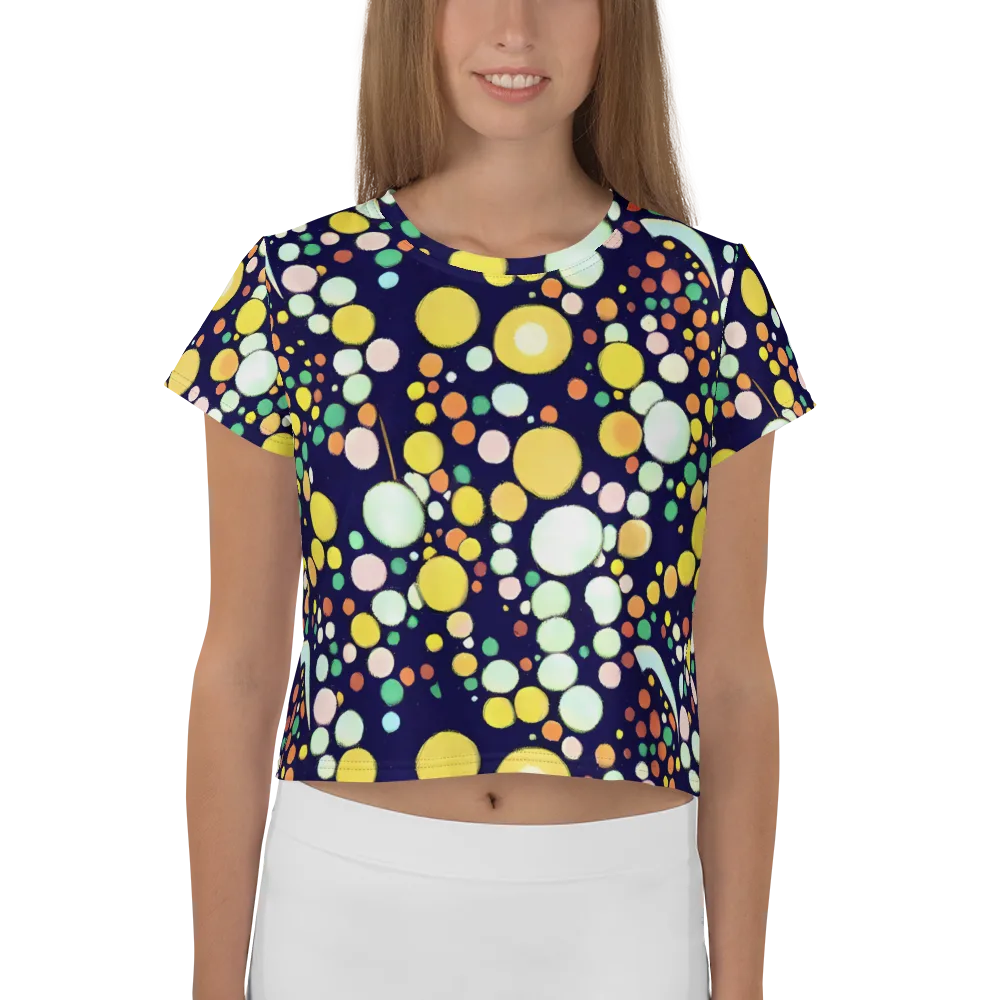 Cosmic Bubble Pop on Crop Tee — Front