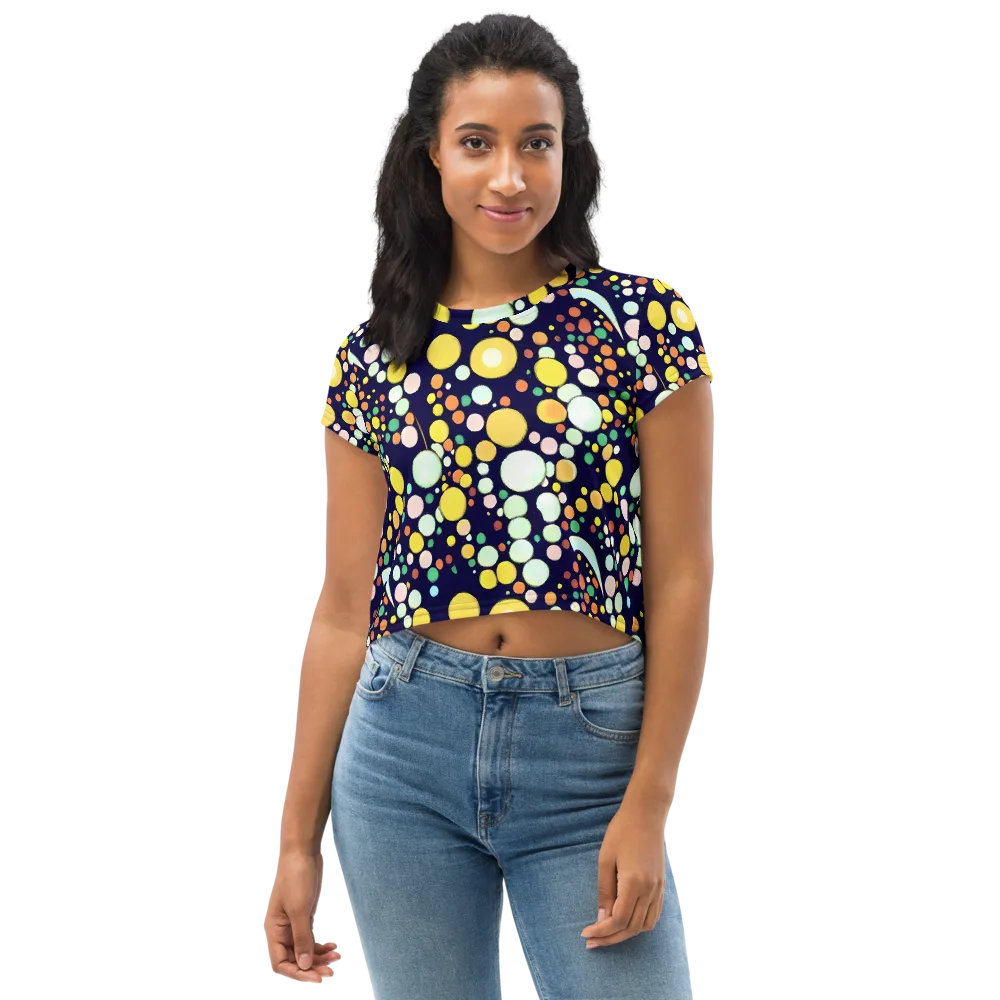 Cosmic Bubble Pop on Crop Tee — Front
