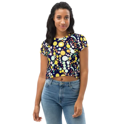 Cosmic Bubble Pop on a Crop Tee
