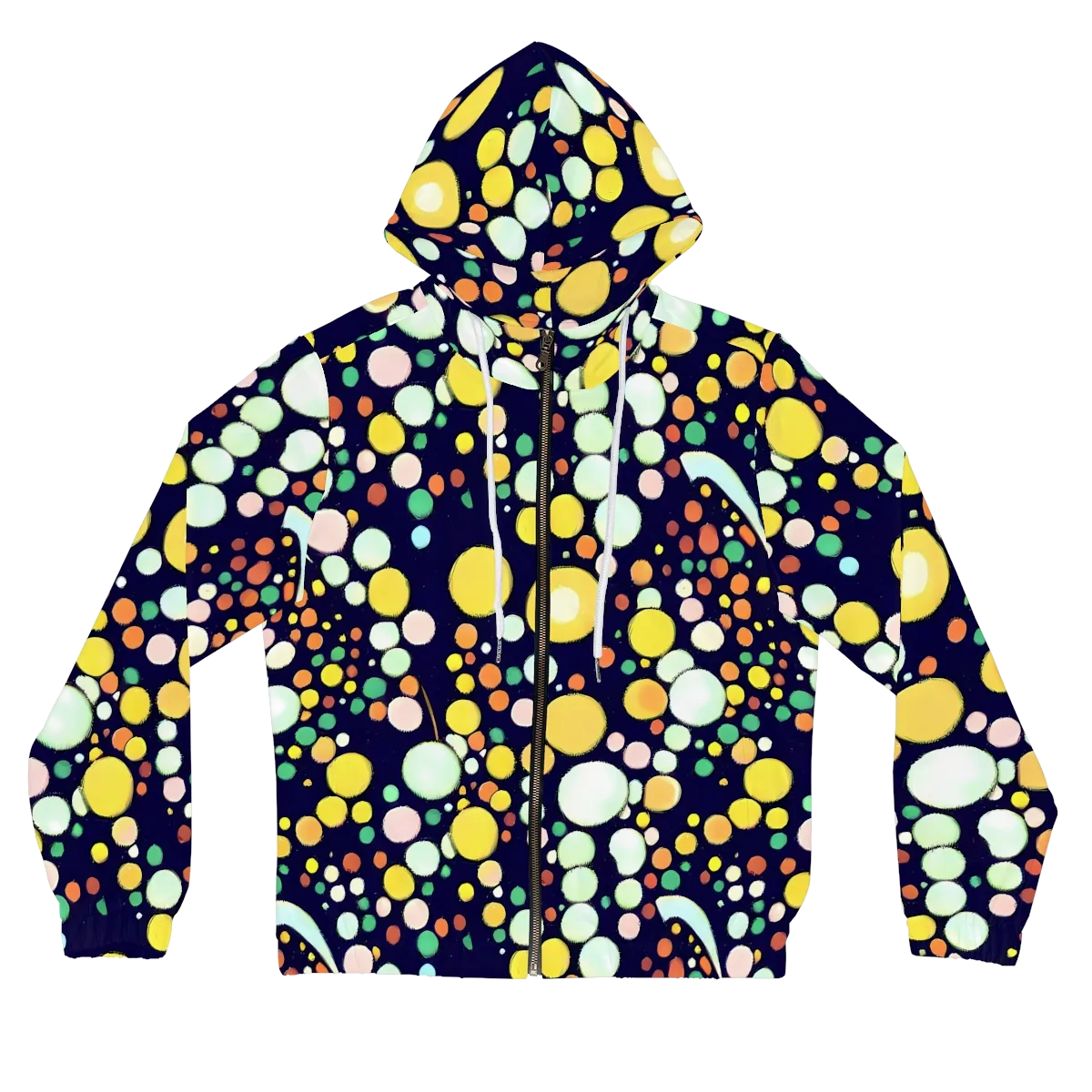 Cosmic Bubble Pop on Women's Full-Zip Hoodie — Front