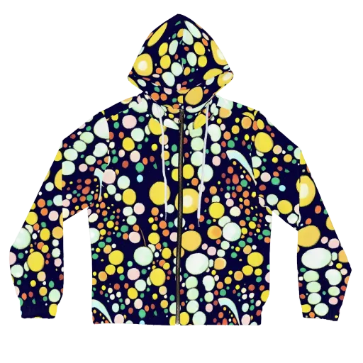 Cosmic Bubble Pop on a Women's Full-Zip Hoodie