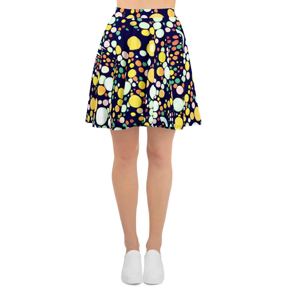 Cosmic Bubble Pop on Skater Skirt — Front