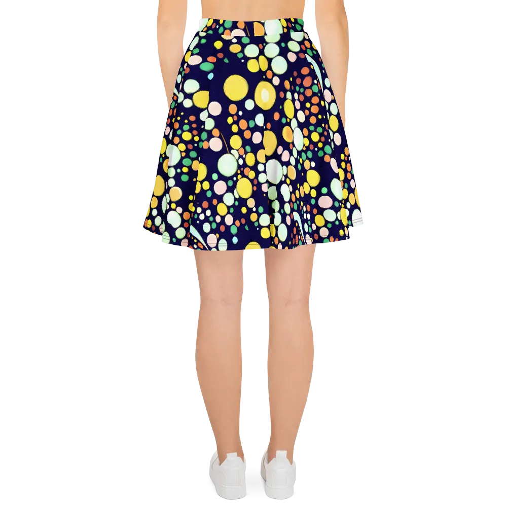 Cosmic Bubble Pop on Skater Skirt — Back