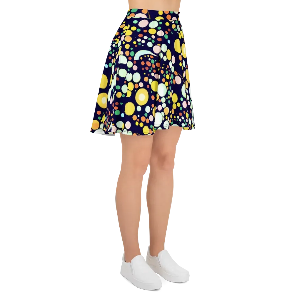 Cosmic Bubble Pop on Skater Skirt — Right