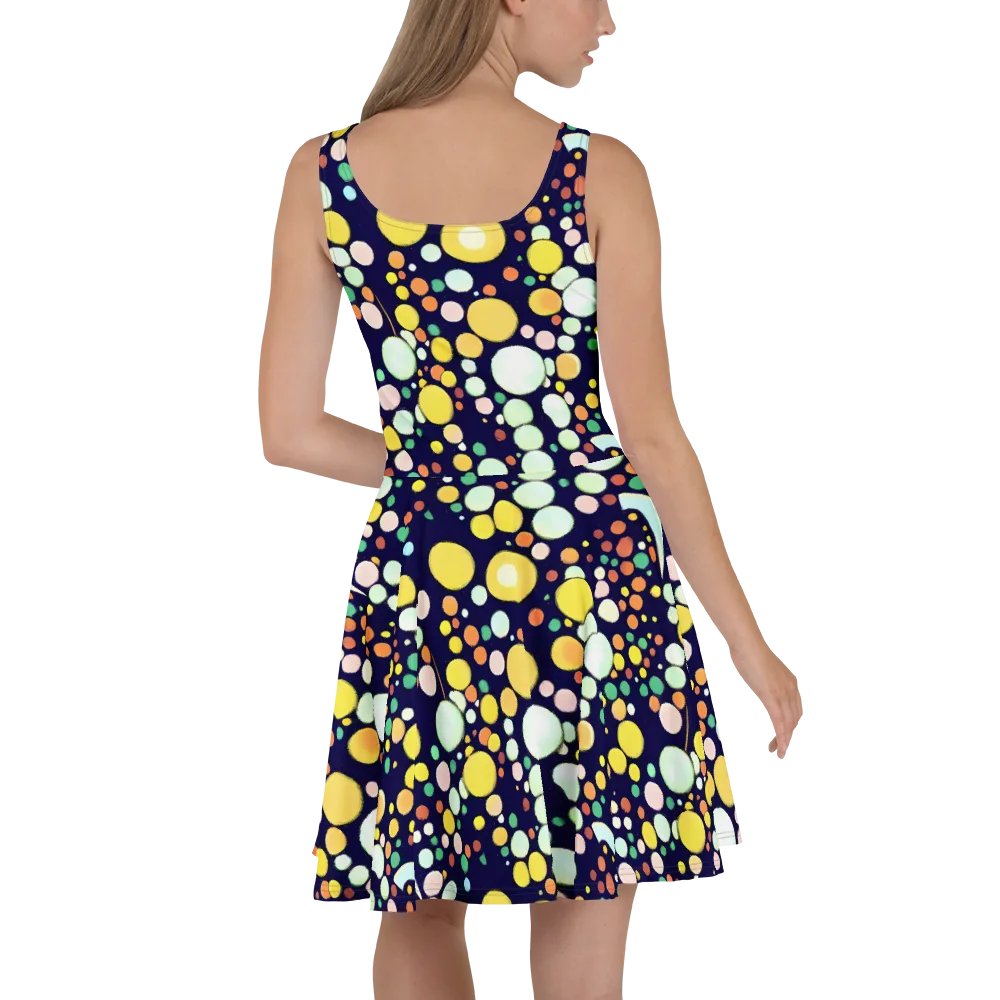 Cosmic Bubble Pop on Skater Dress — Back