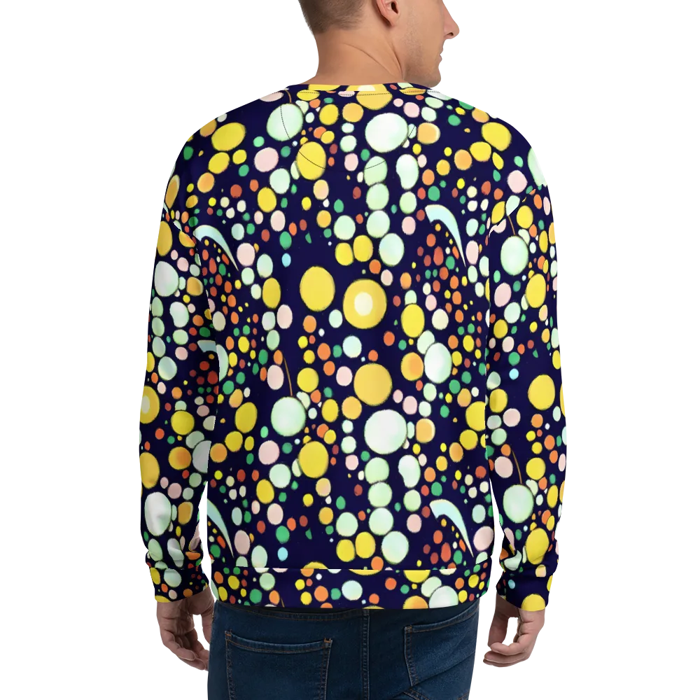 Cosmic Bubble Pop on Sweatshirt — Back