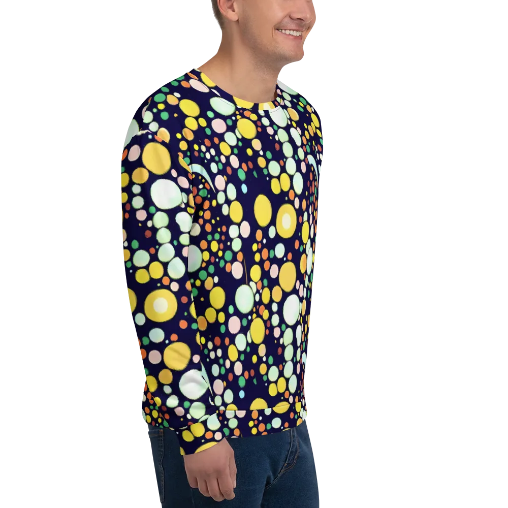 Cosmic Bubble Pop on Sweatshirt — Right Front