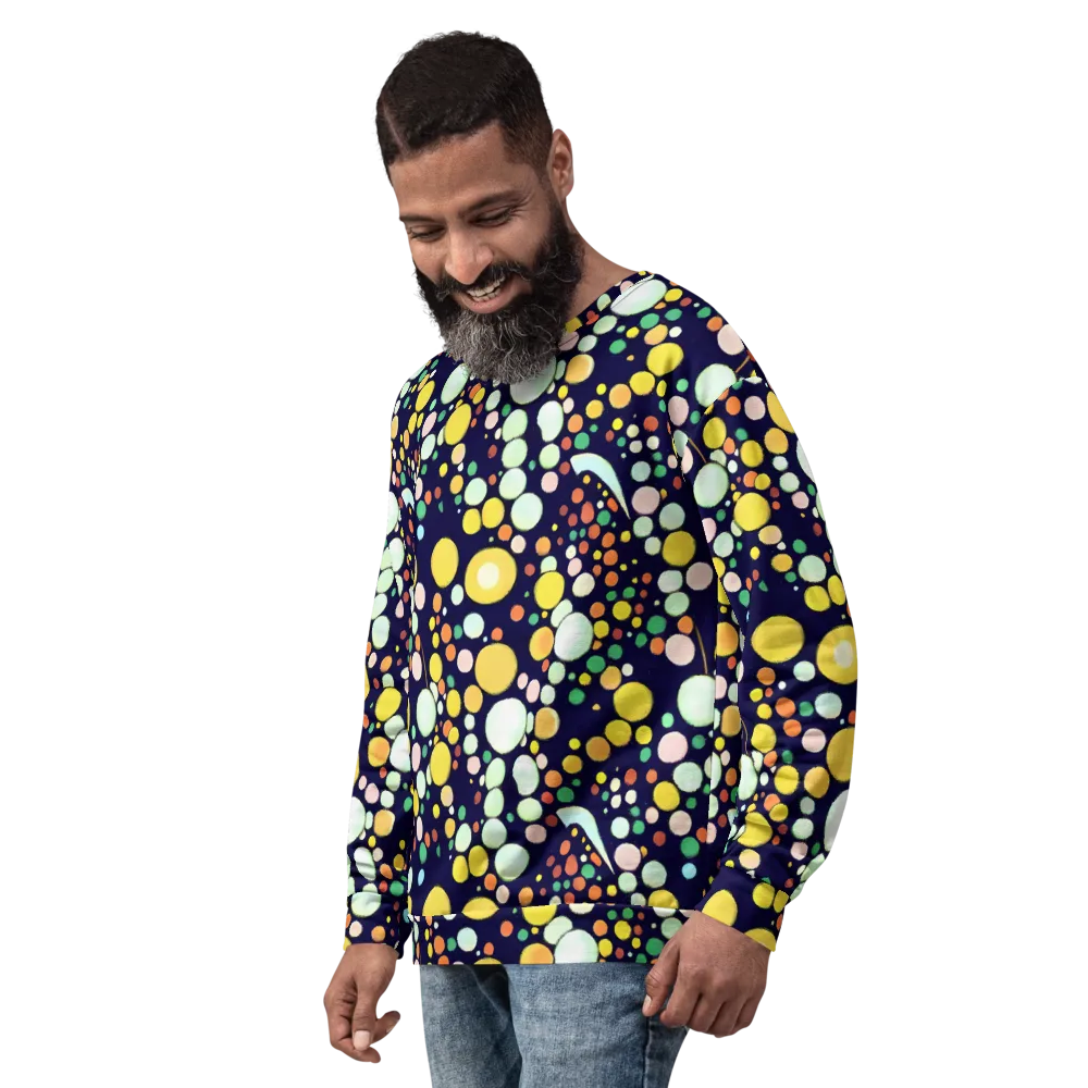 Cosmic Bubble Pop on Sweatshirt — Left Front