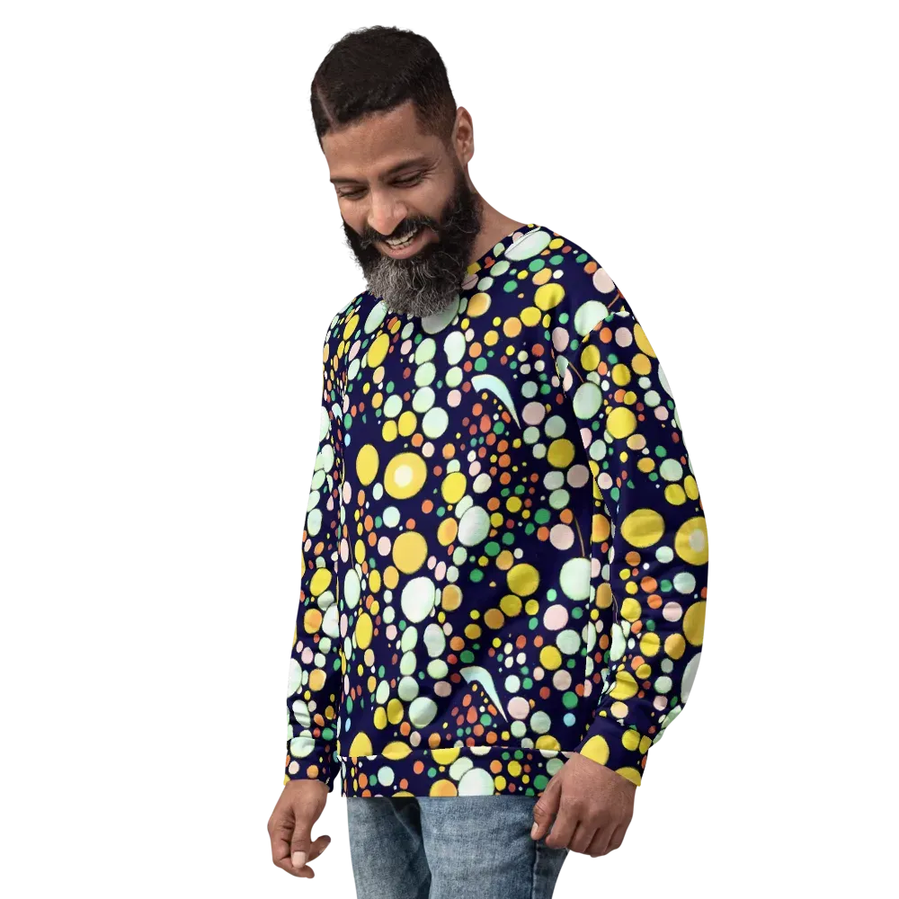 Cosmic Bubble Pop on Sweatshirt — Left Front
