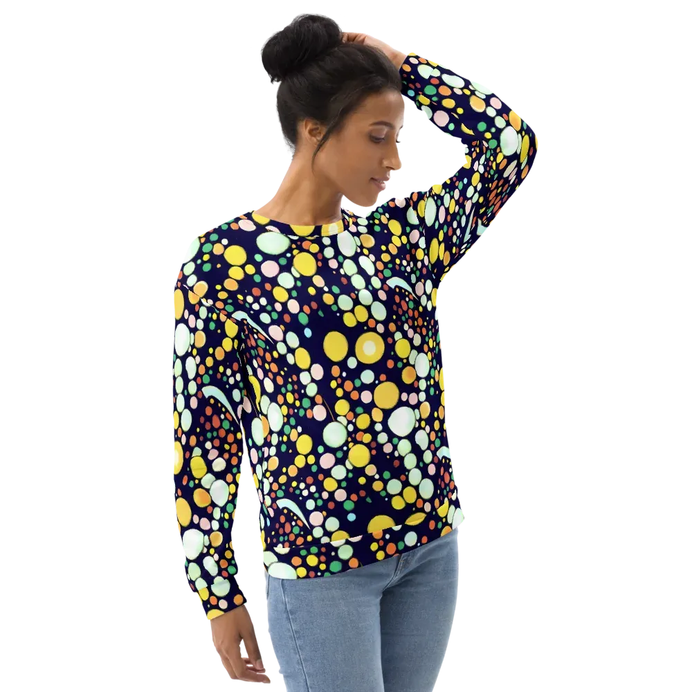 Cosmic Bubble Pop on Sweatshirt — Right Front