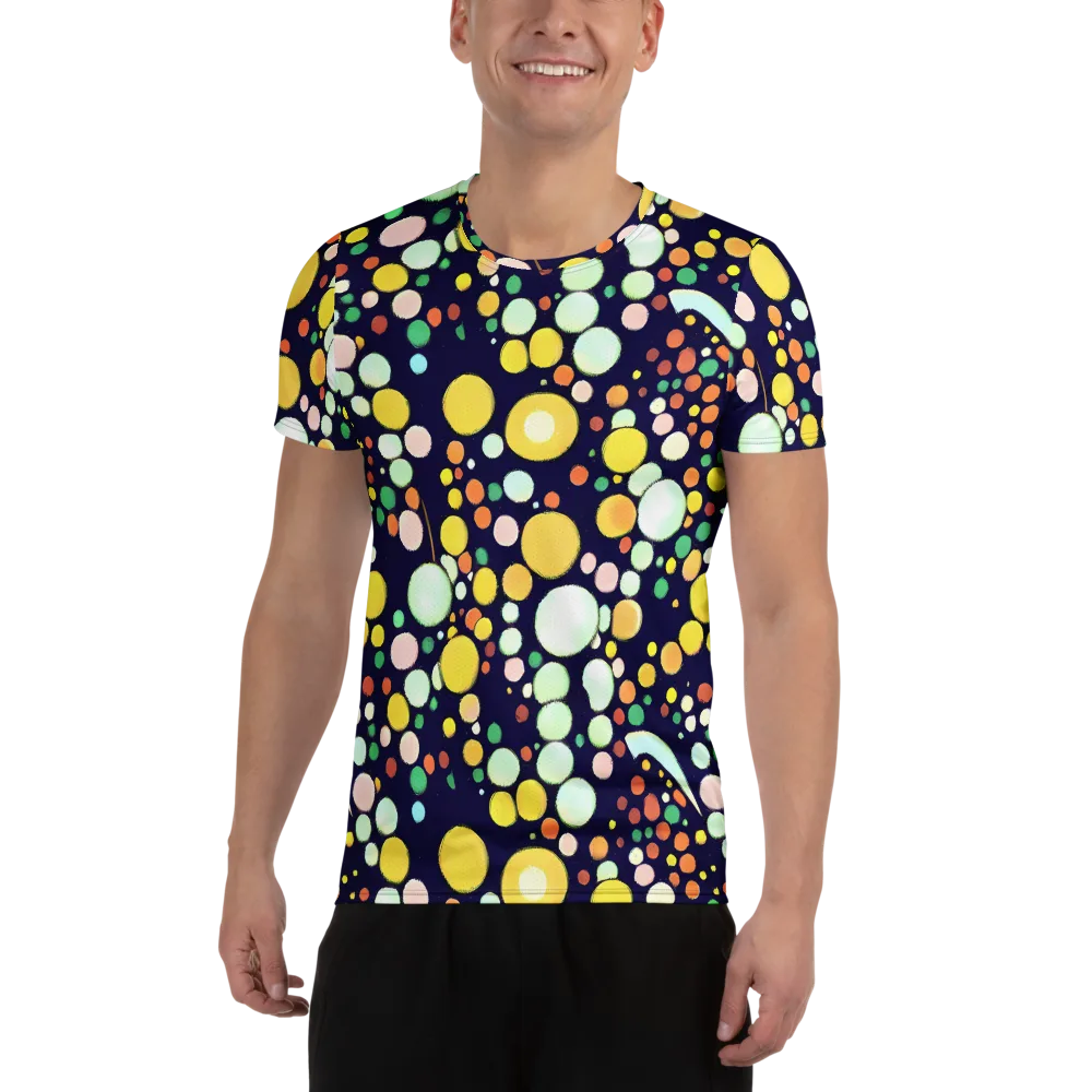 Cosmic Bubble Pop on Men's Athletic T-Shirt — Front