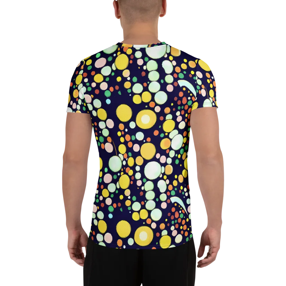 Cosmic Bubble Pop on Men's Athletic T-Shirt — Back