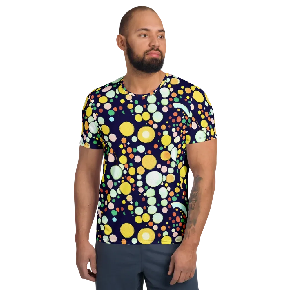 Cosmic Bubble Pop on Men's Athletic T-Shirt — Front