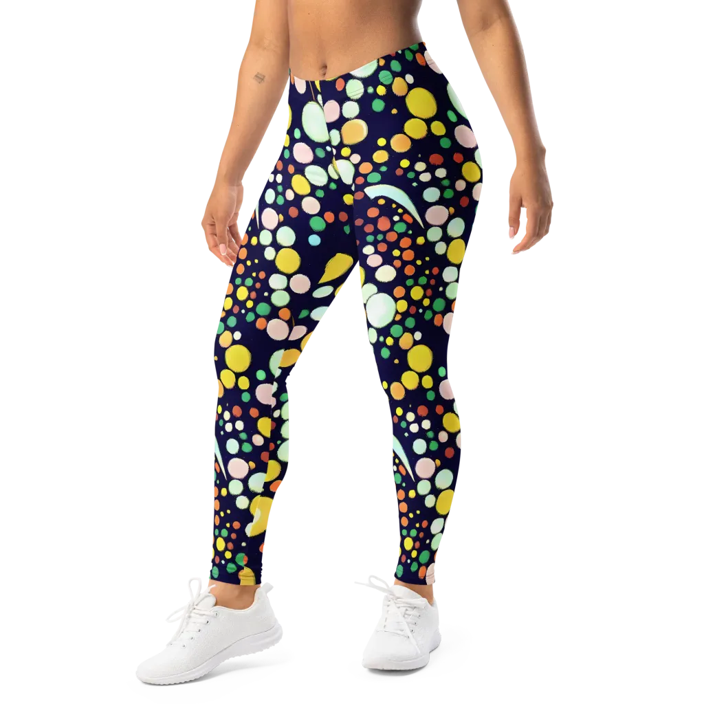 Cosmic Bubble Pop on Leggings — Left Front