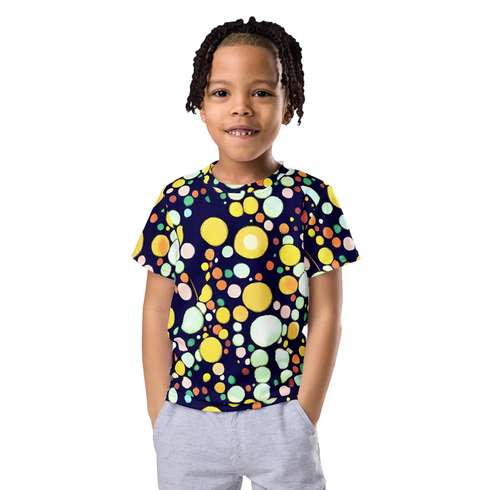Cosmic Bubble Pop on Kids Crew Neck T-Shirt — Front