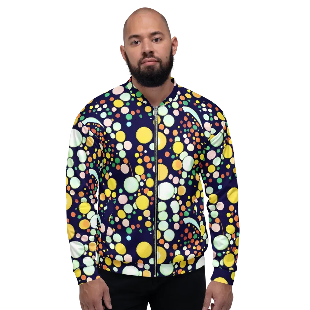 Cosmic Bubble Pop on Bomber Jacket — Front