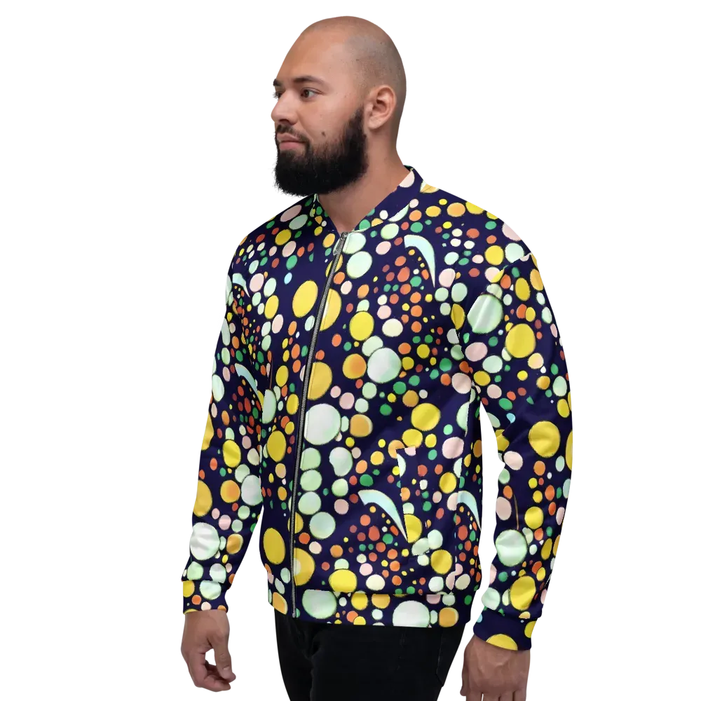 Cosmic Bubble Pop on Bomber Jacket — Left