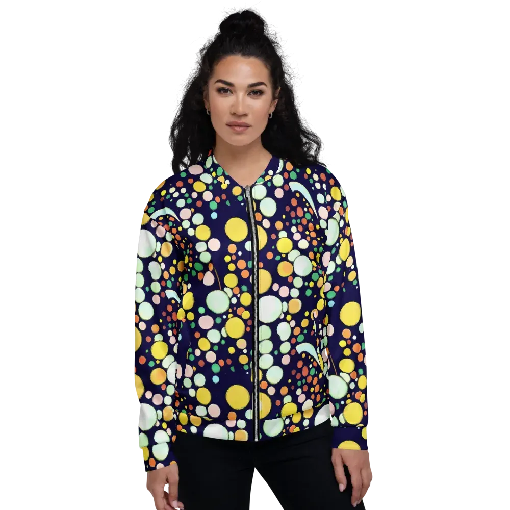 Cosmic Bubble Pop on Bomber Jacket — Front