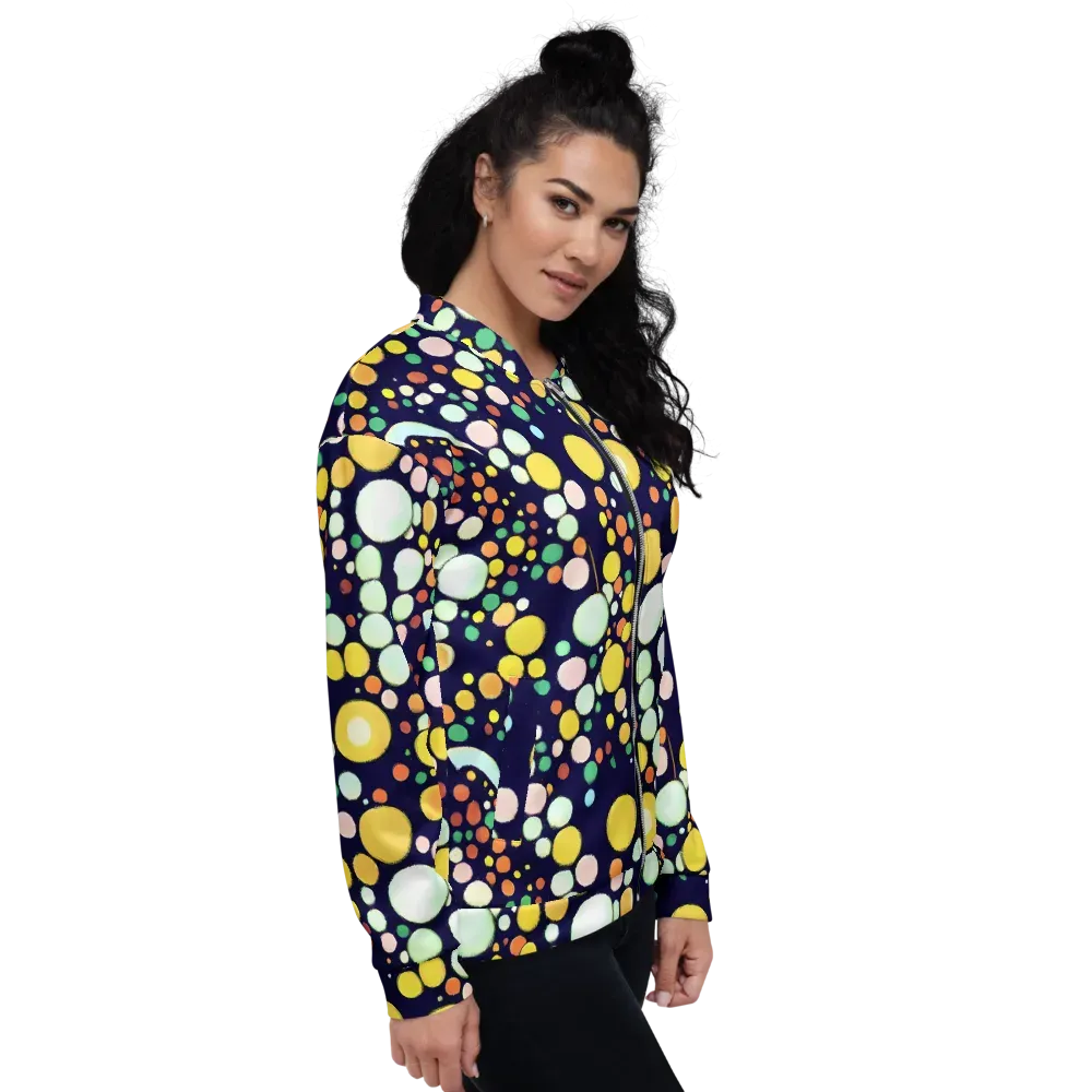 Cosmic Bubble Pop on Bomber Jacket — Right