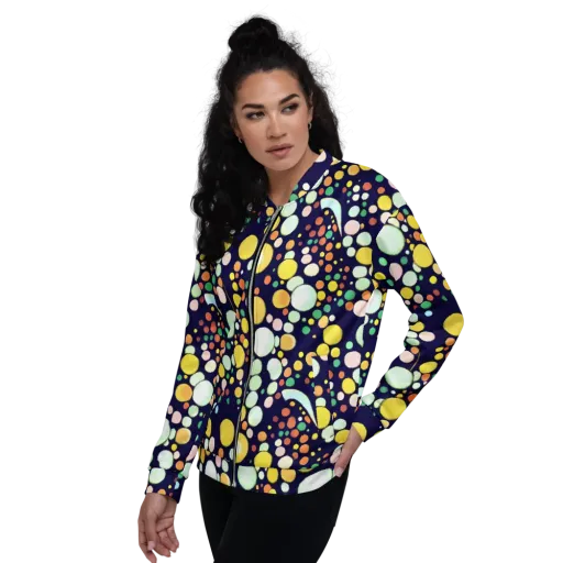 Cosmic Bubble Pop on a Bomber Jacket