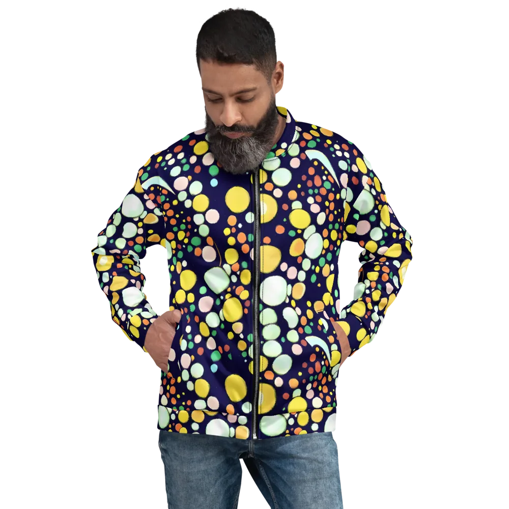 Cosmic Bubble Pop on Bomber Jacket — Front