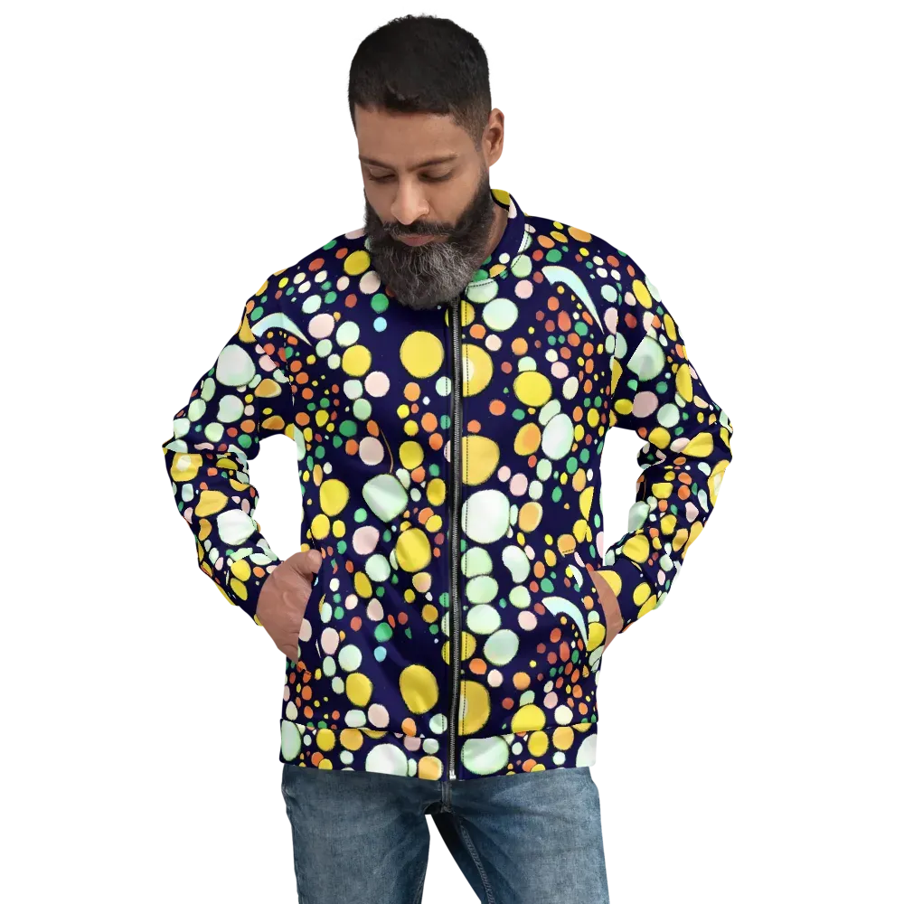 Cosmic Bubble Pop on Bomber Jacket — Front