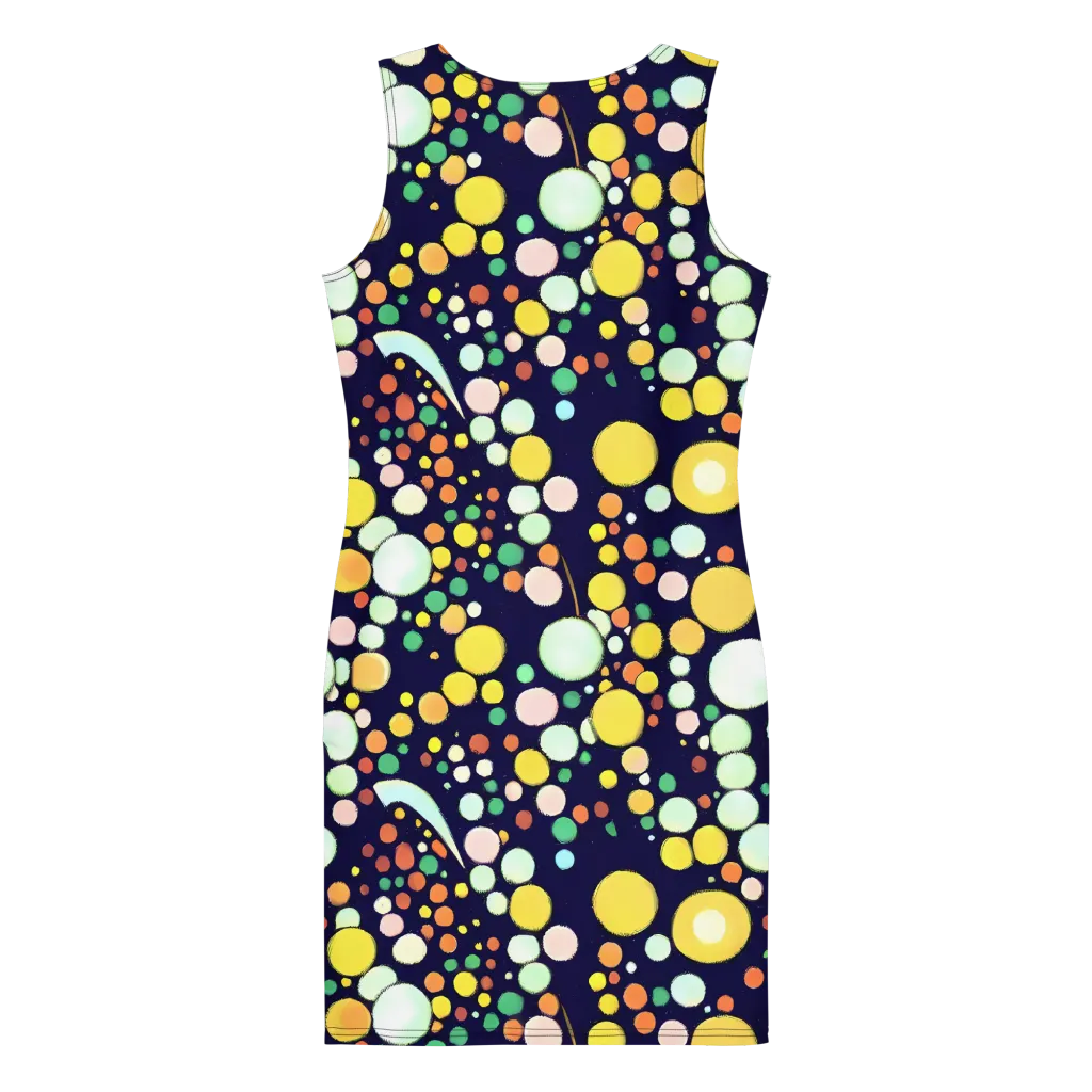 Cosmic Bubble Pop on Bodycon Dress — Back