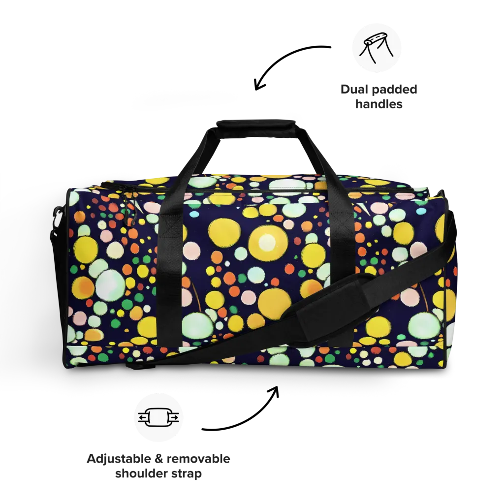 Cosmic Bubble Pop on Duffle Bag — Front