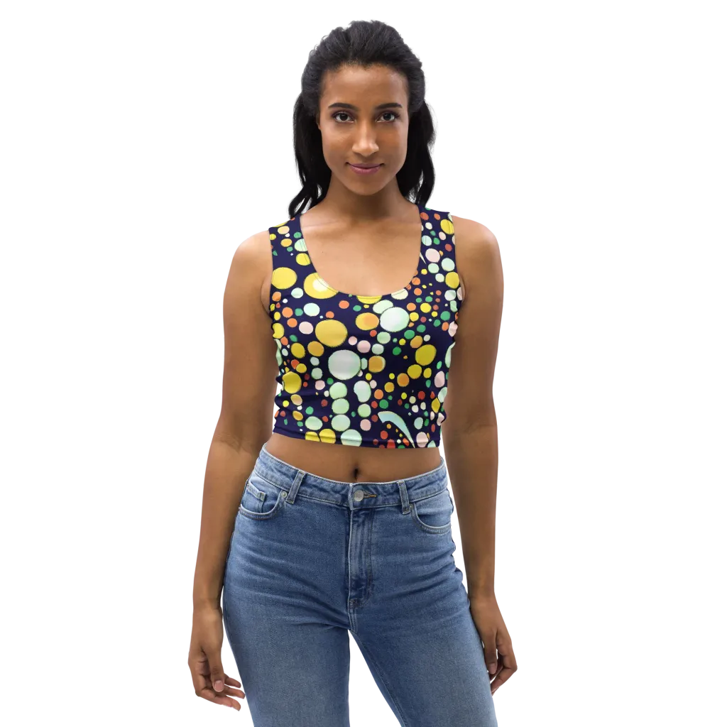 Cosmic Bubble Pop on Crop Top — Front