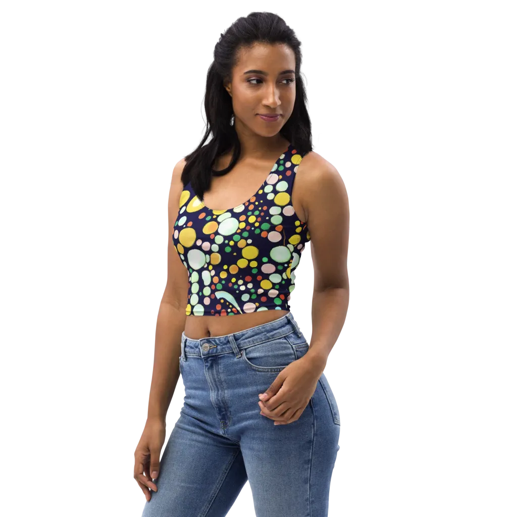 Cosmic Bubble Pop on Crop Top — Left Front