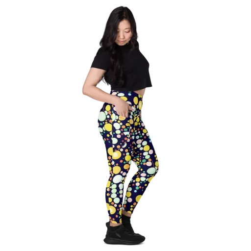 Cosmic Bubble Pop on a Leggings with Pockets