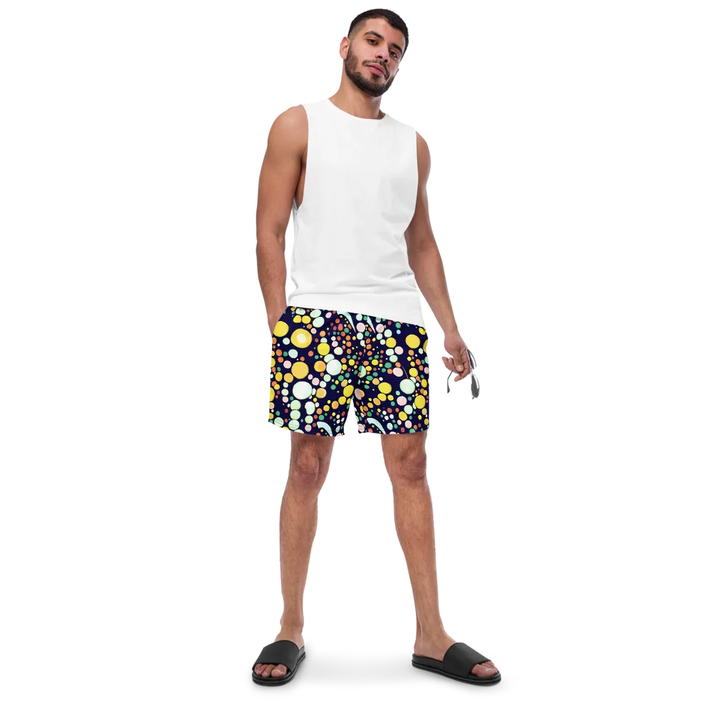 Cosmic Bubble Pop on Swim Trunks — Front